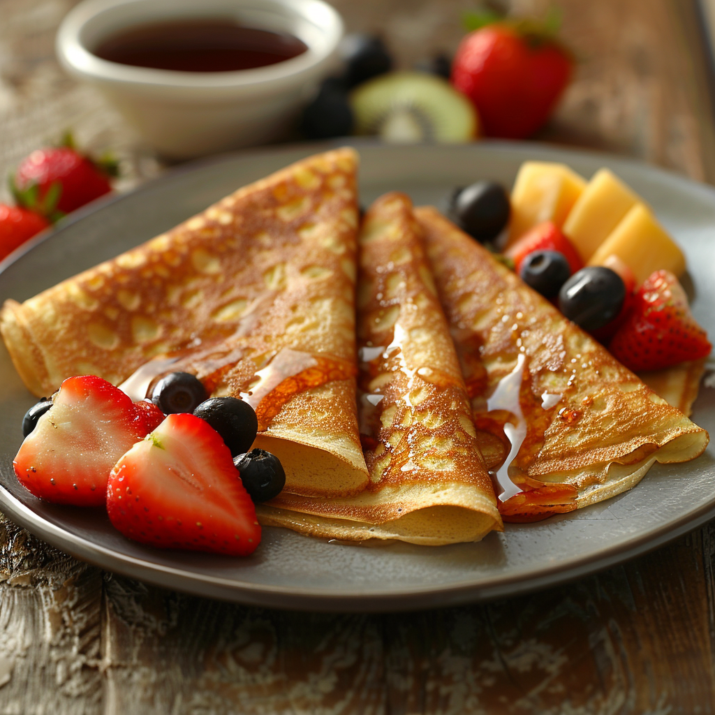 Crêpes françaises fines traditionnelles