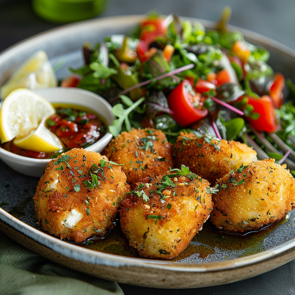 Croquettes de mozzarella panée : Recette facile et savoureuse 2 Croquettes de mozzarella panée