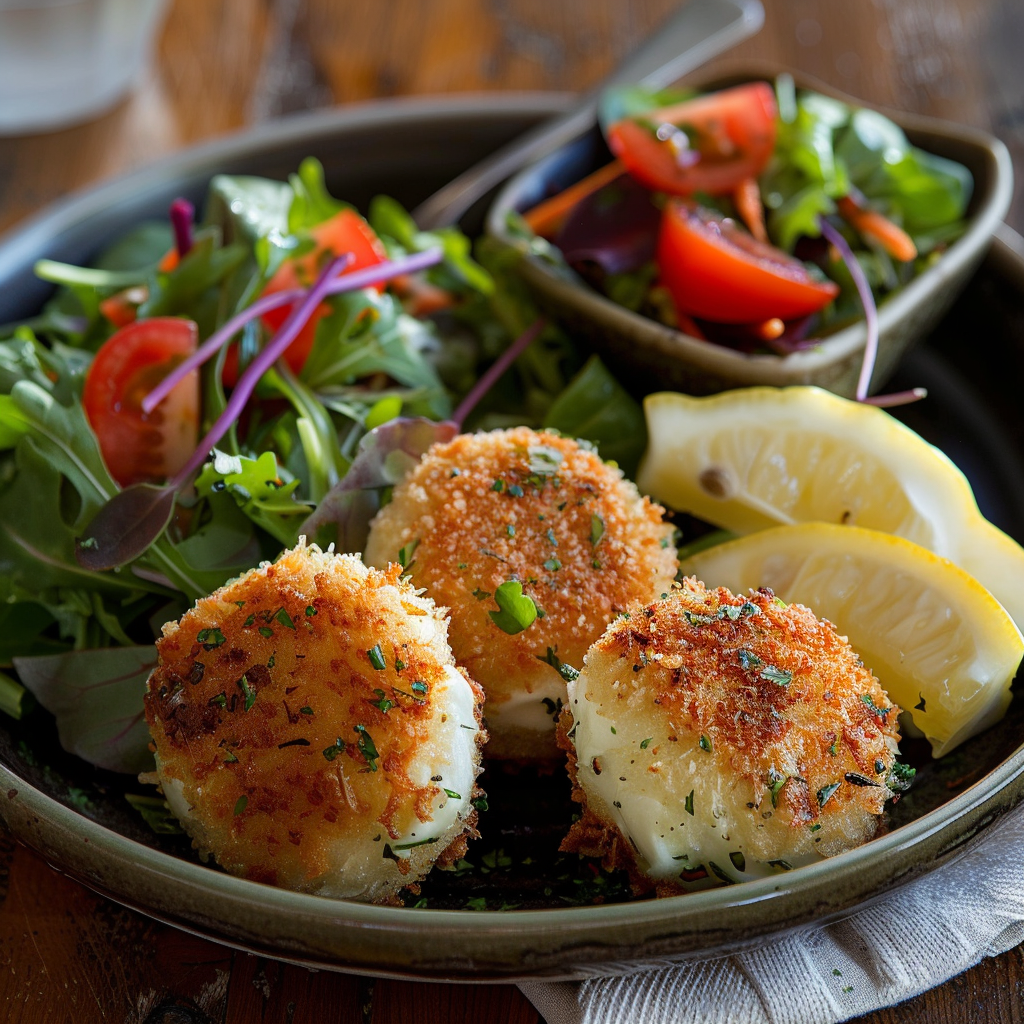 Croquettes de mozzarella panée : Recette facile et savoureuse 3 Croquettes de mozzarella panée