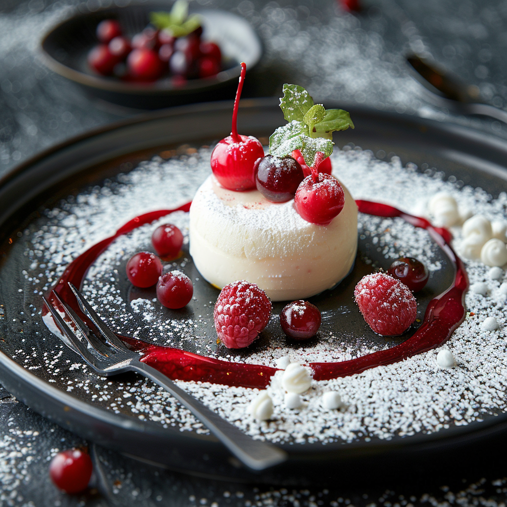 Entremet vanille‑fruits rouges