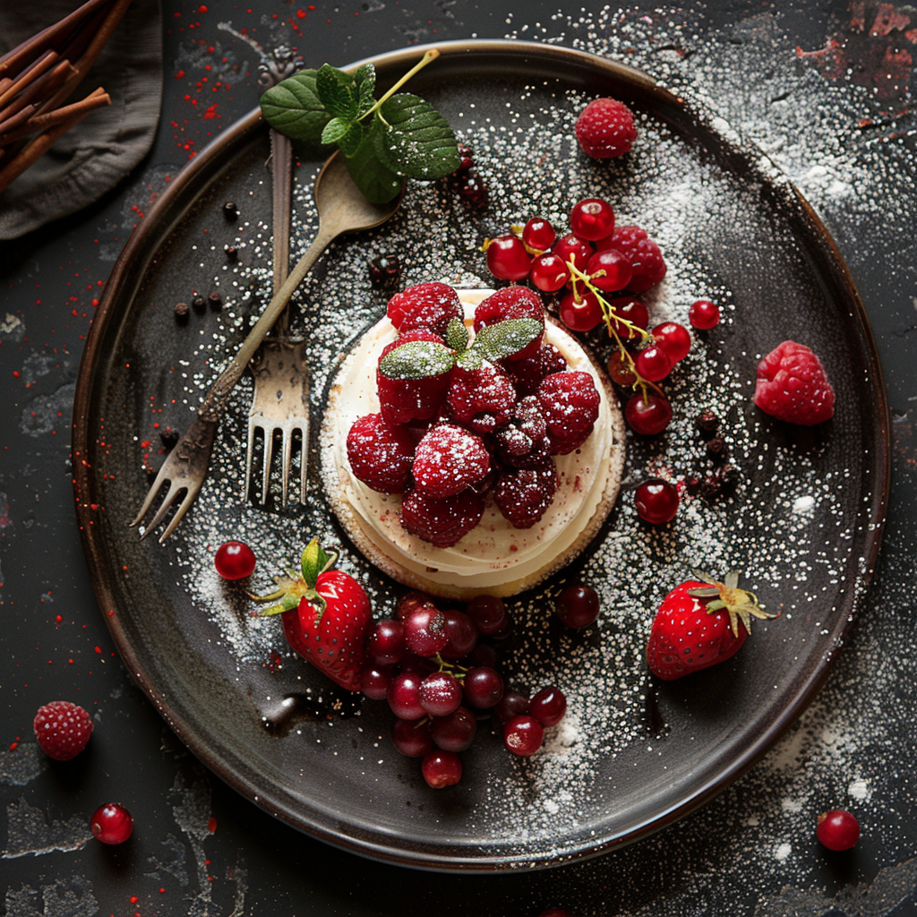 Entremet vanille‑fruits rouges