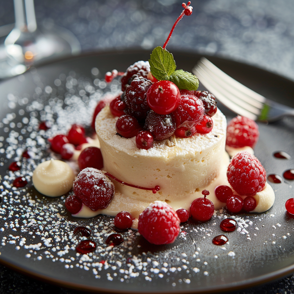 Entremet vanille‑fruits rouges