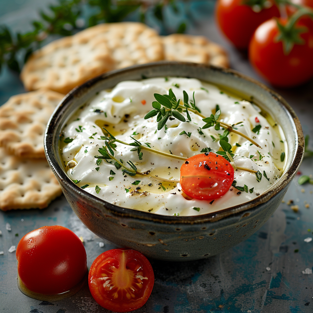 Fromage blanc ail‑fines herbes maison