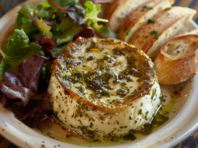 Fromage de chèvre en croûte d’herbes : Recette facile et savoureuse