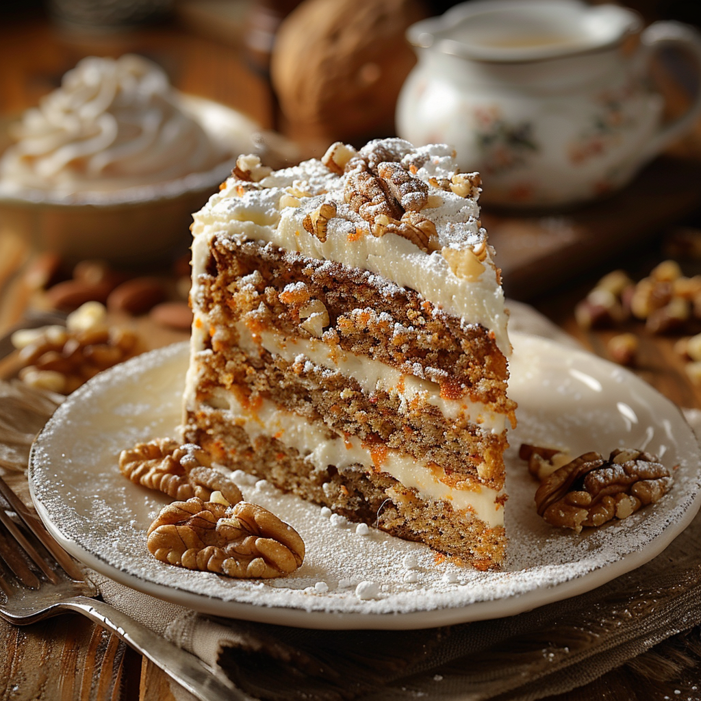 Gâteau aux carottes et noix