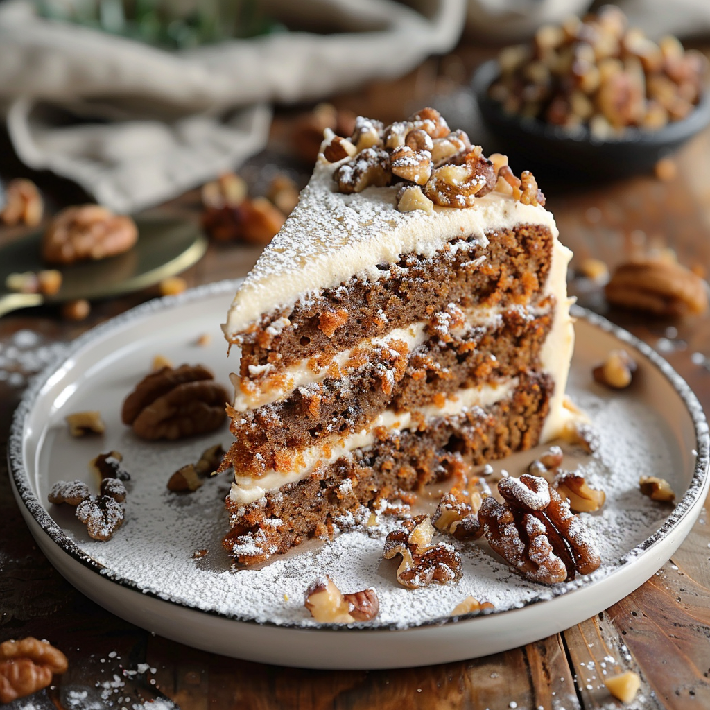 Gâteau aux carottes et noix