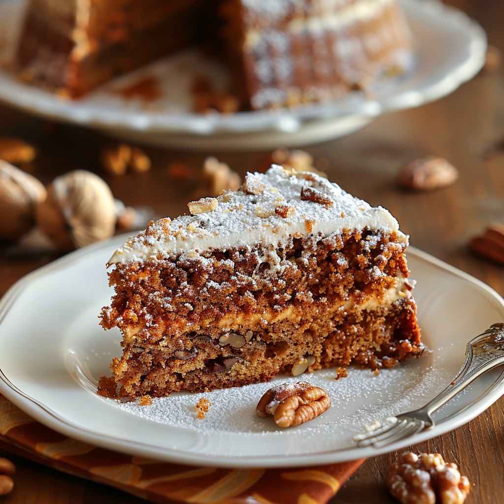 Gâteau aux carottes et noix