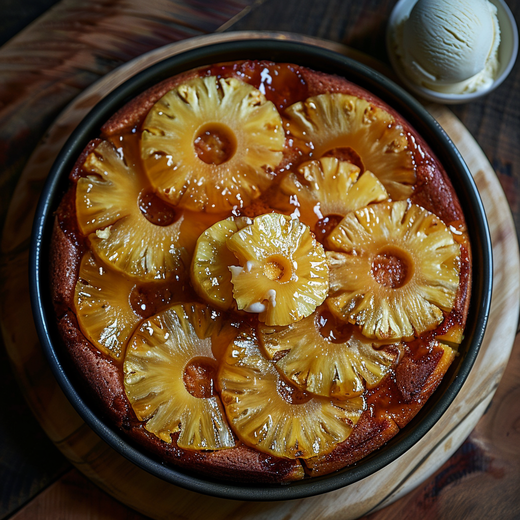 Gâteau renversé à l’ananas : Recette facile et savoureuse 3 Gâteau renversé à l’ananas