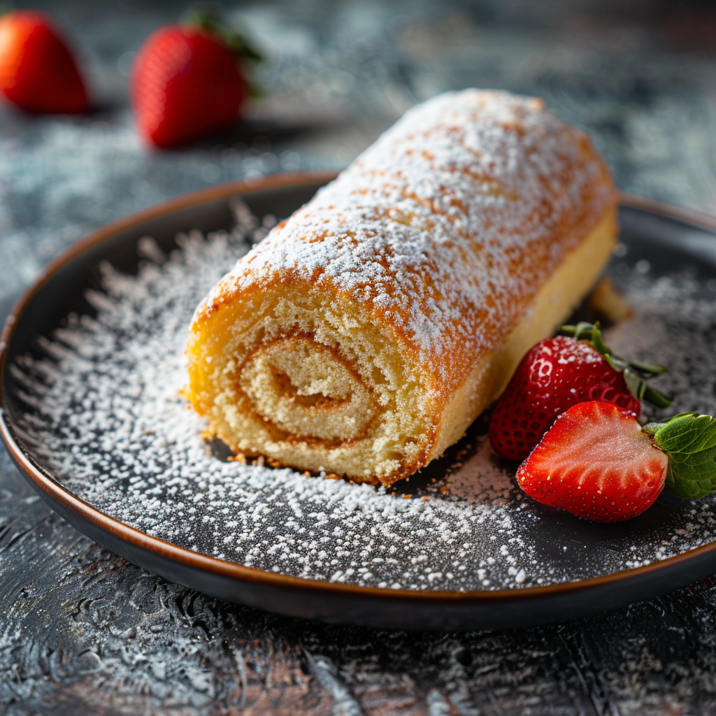 Gâteau roulé à la vanille