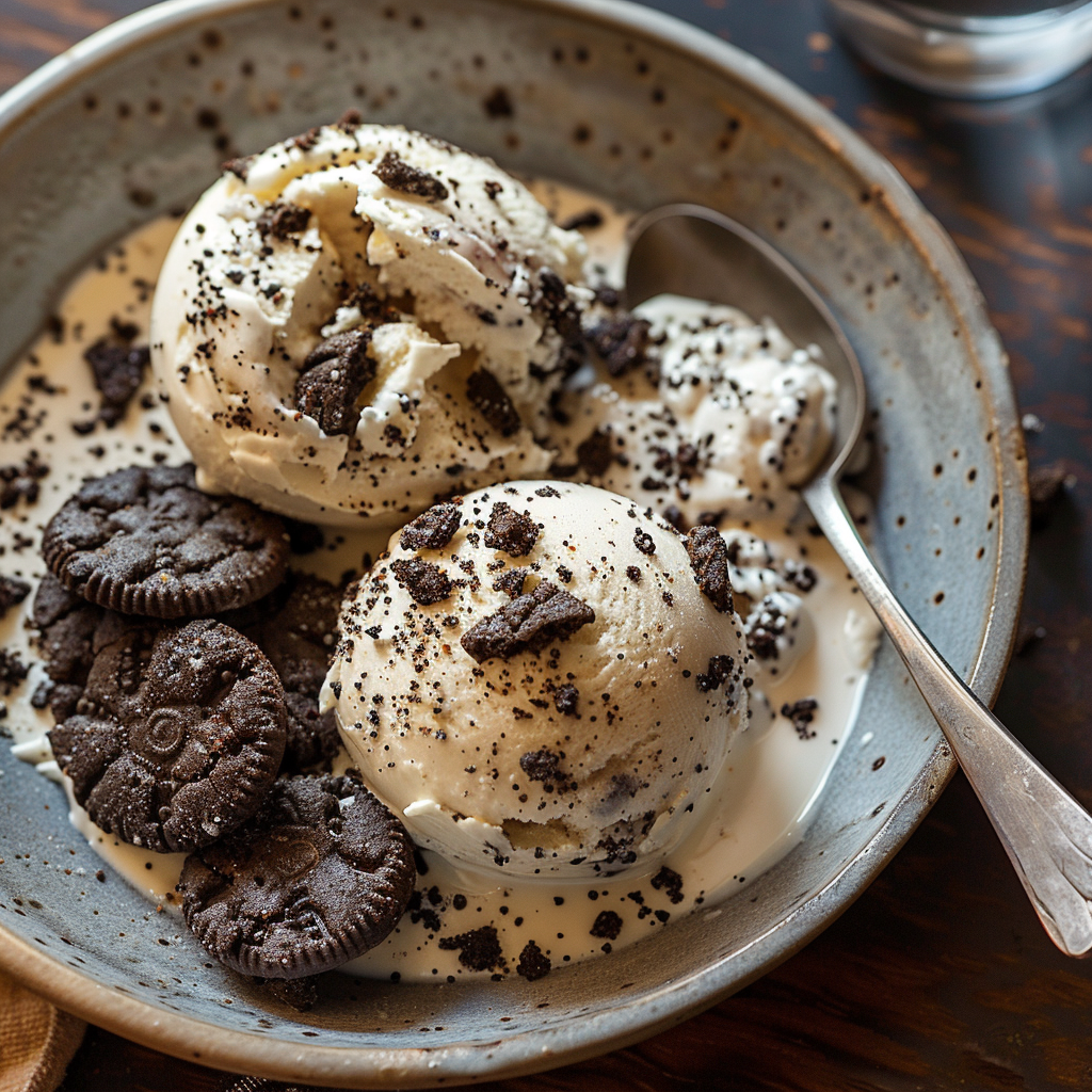 Glace Cookies & Cream Maison : Recette Facile et Savoureuse 2 Glace cookies & cream maison