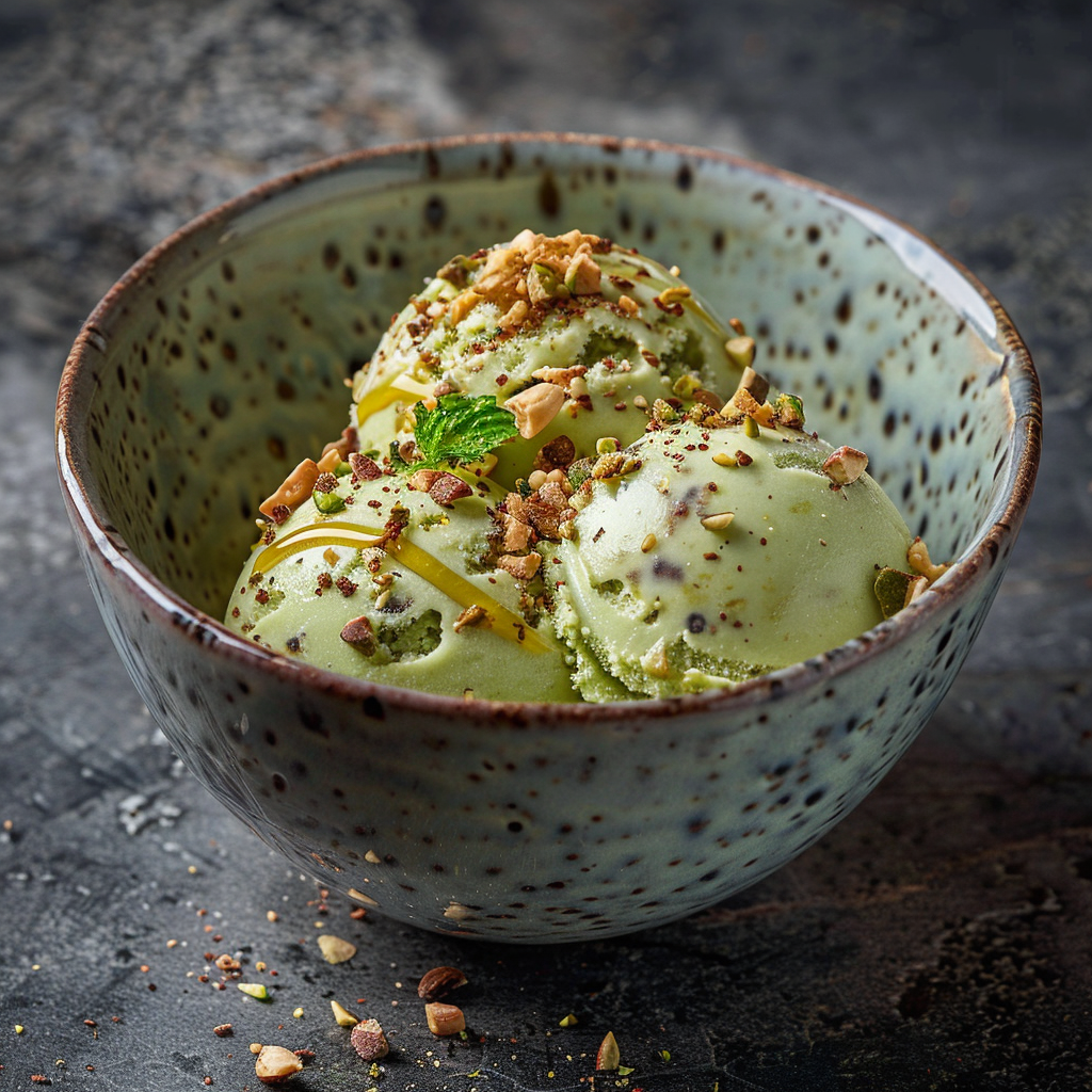 Glace pistache artisanale