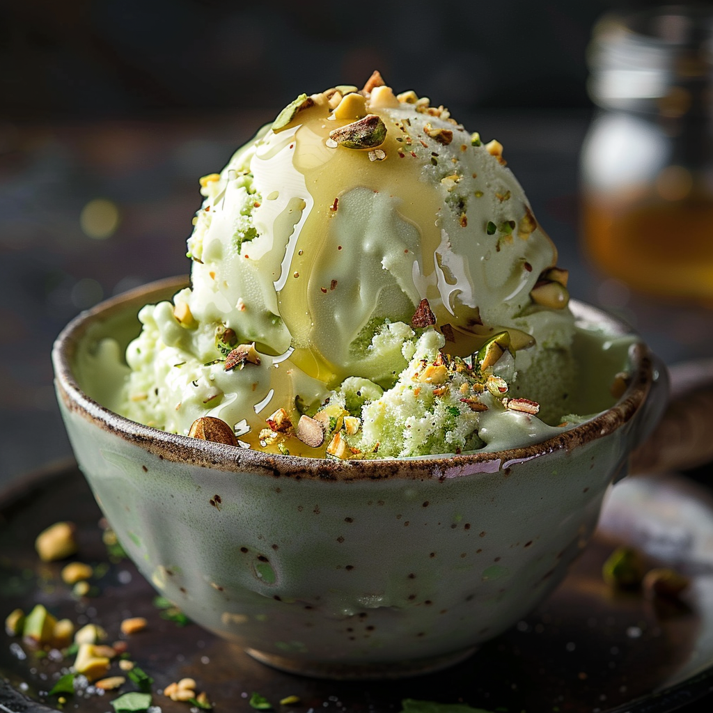 Glace pistache artisanale