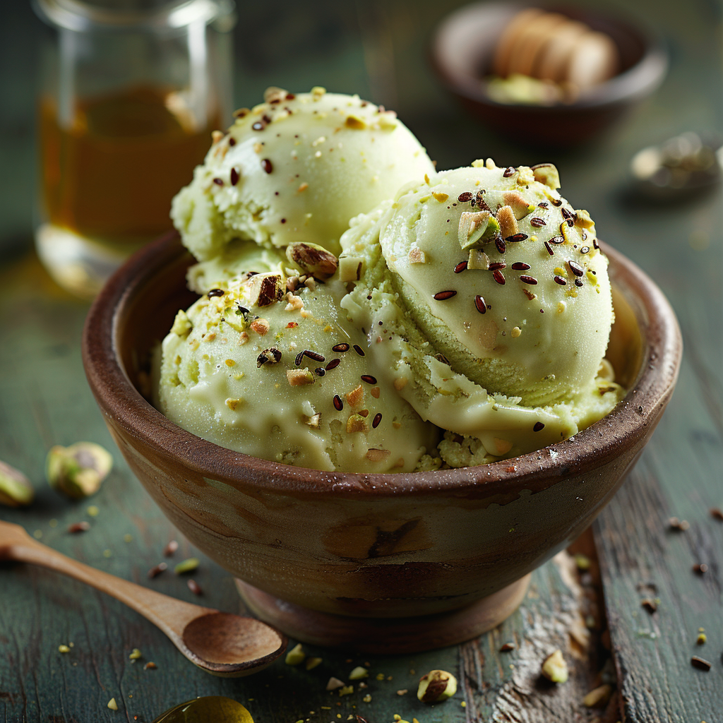 Glace pistache artisanale