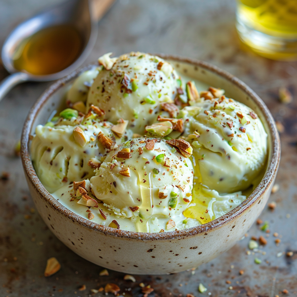 Glace pistache artisanale