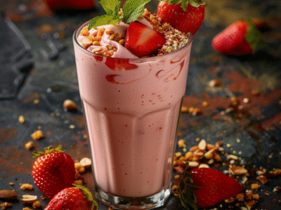 Glace vegan lait d’amande fraise : Recette facile et savoureuse