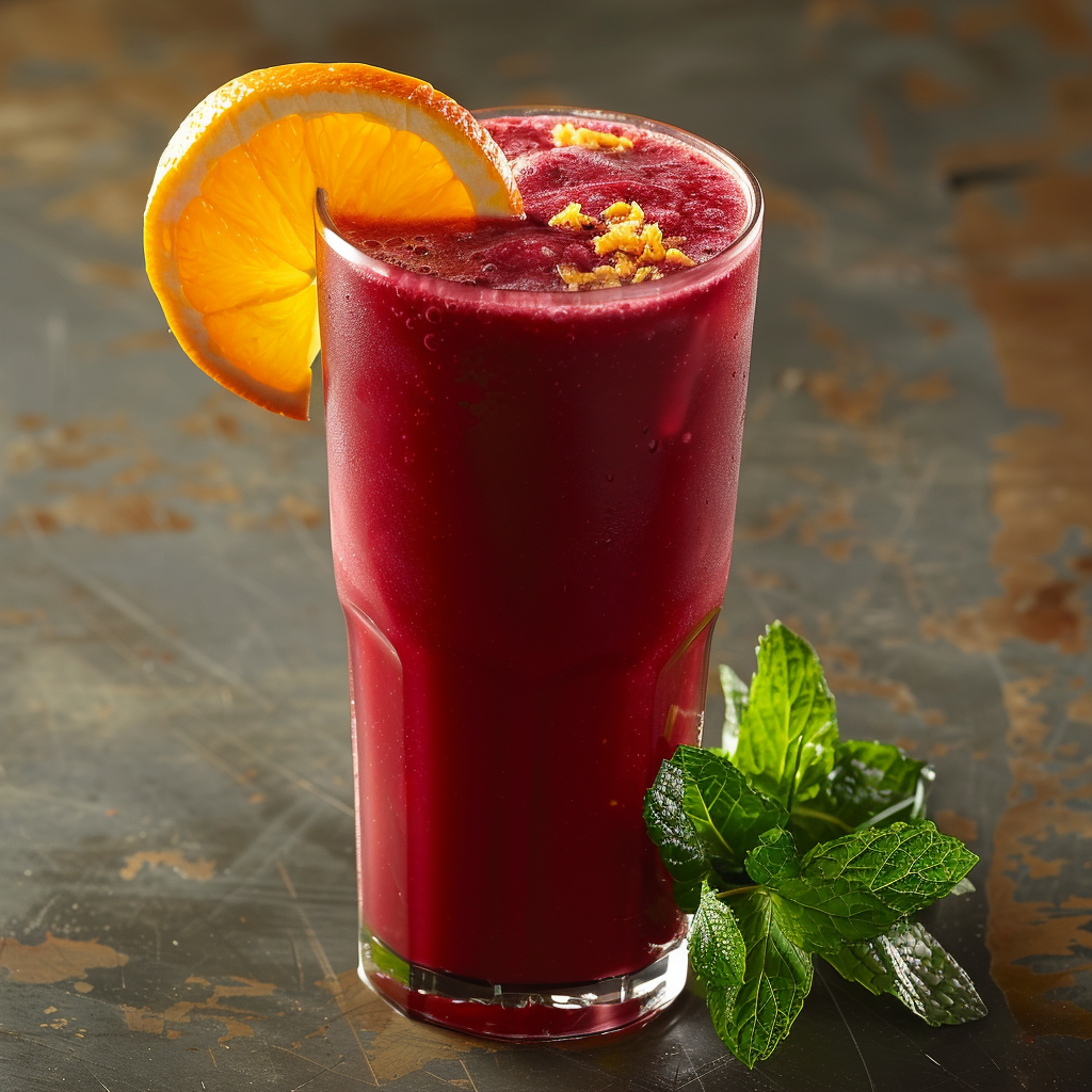 Jus betterave‑orange‑gingembre