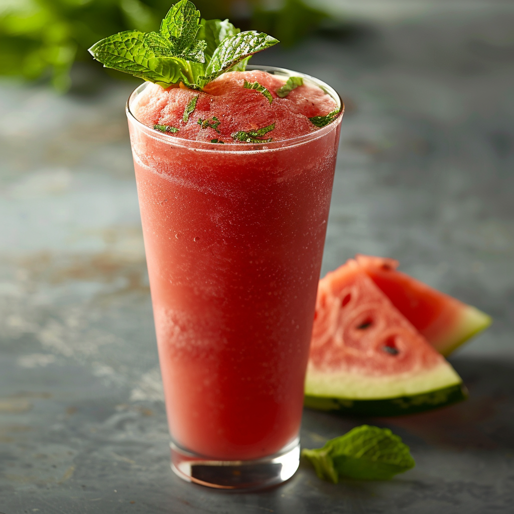 Jus pastèque‑menthe rafraîchissant