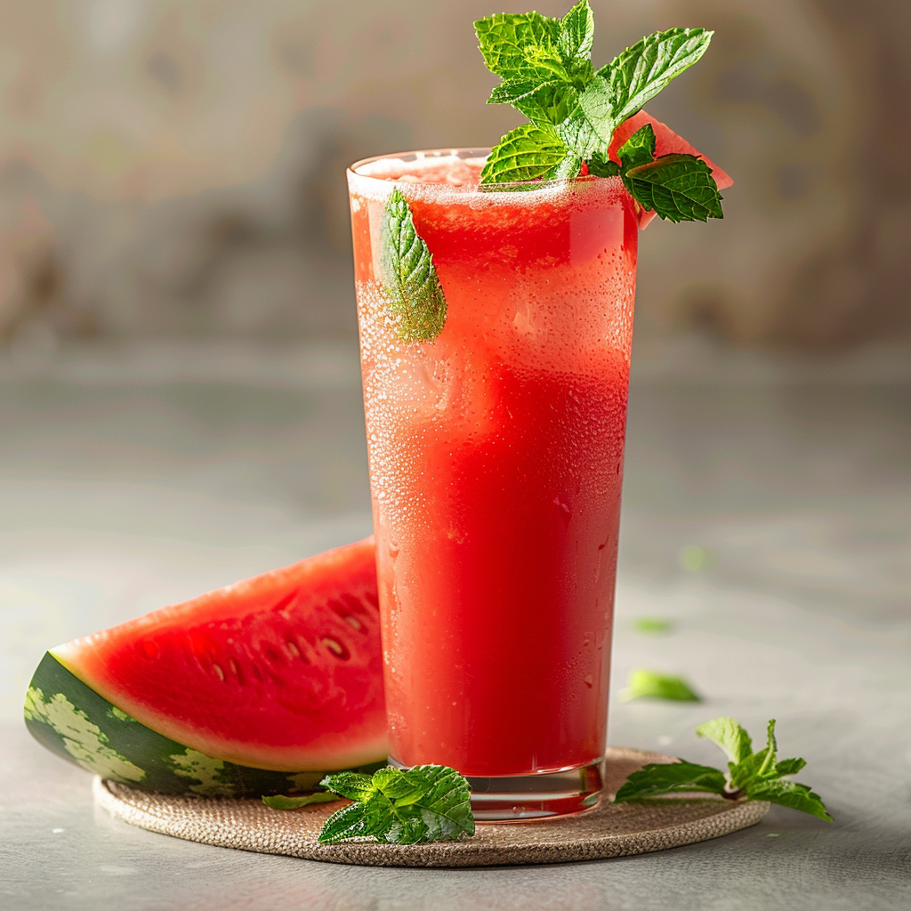 Jus pastèque‑menthe rafraîchissant