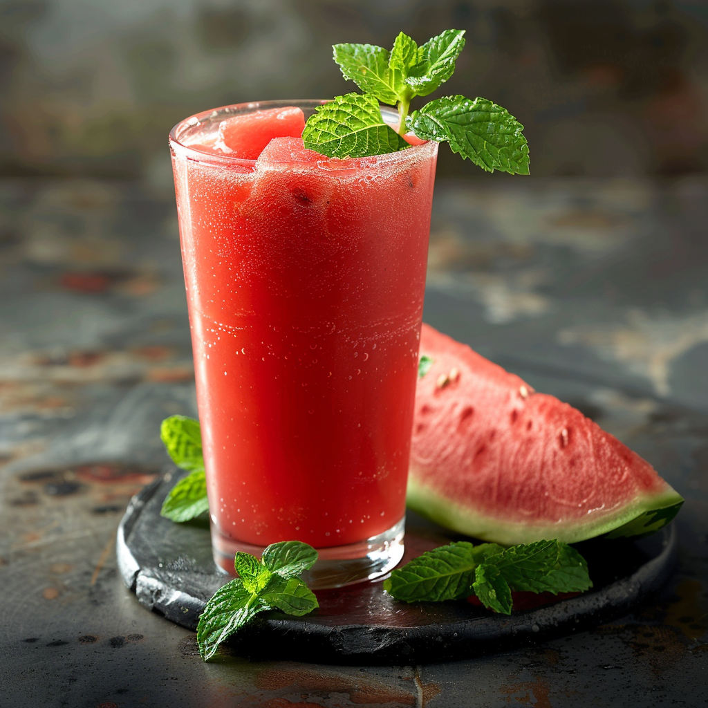 Jus pastèque‑menthe rafraîchissant
