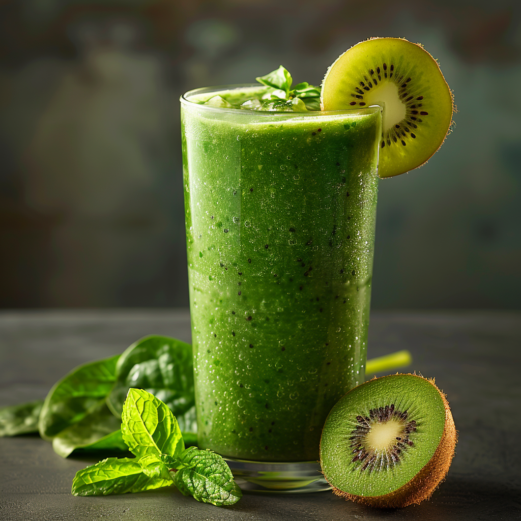 Jus vert détox épinards-kiwi : Recette facile et savoureuse 2 Jus vert détox épinards‑kiwi