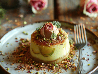 Moelleux pistache-rose : Recette facile et savoureuse