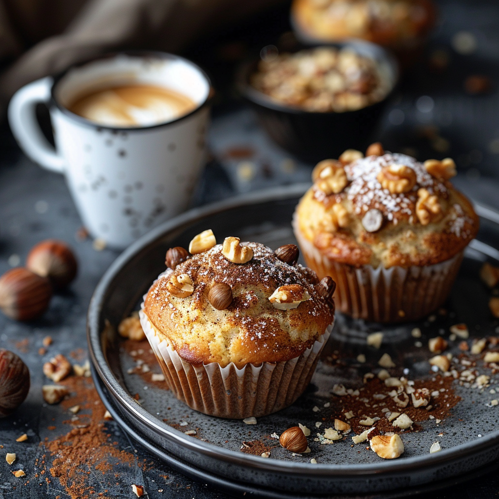 Muffins moka et noisette