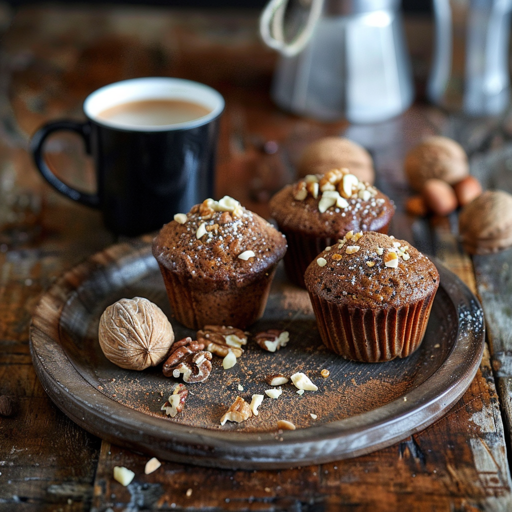 Muffins moka et noisette
