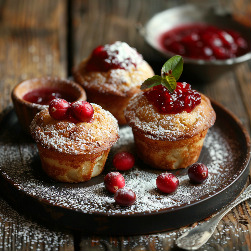 Muffins pomme‑canneberge