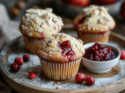 Muffins pomme-canneberge : Recette facile et savoureuse
