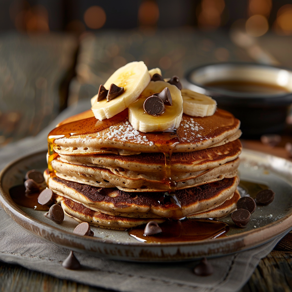 Pancakes banane‑chocolat