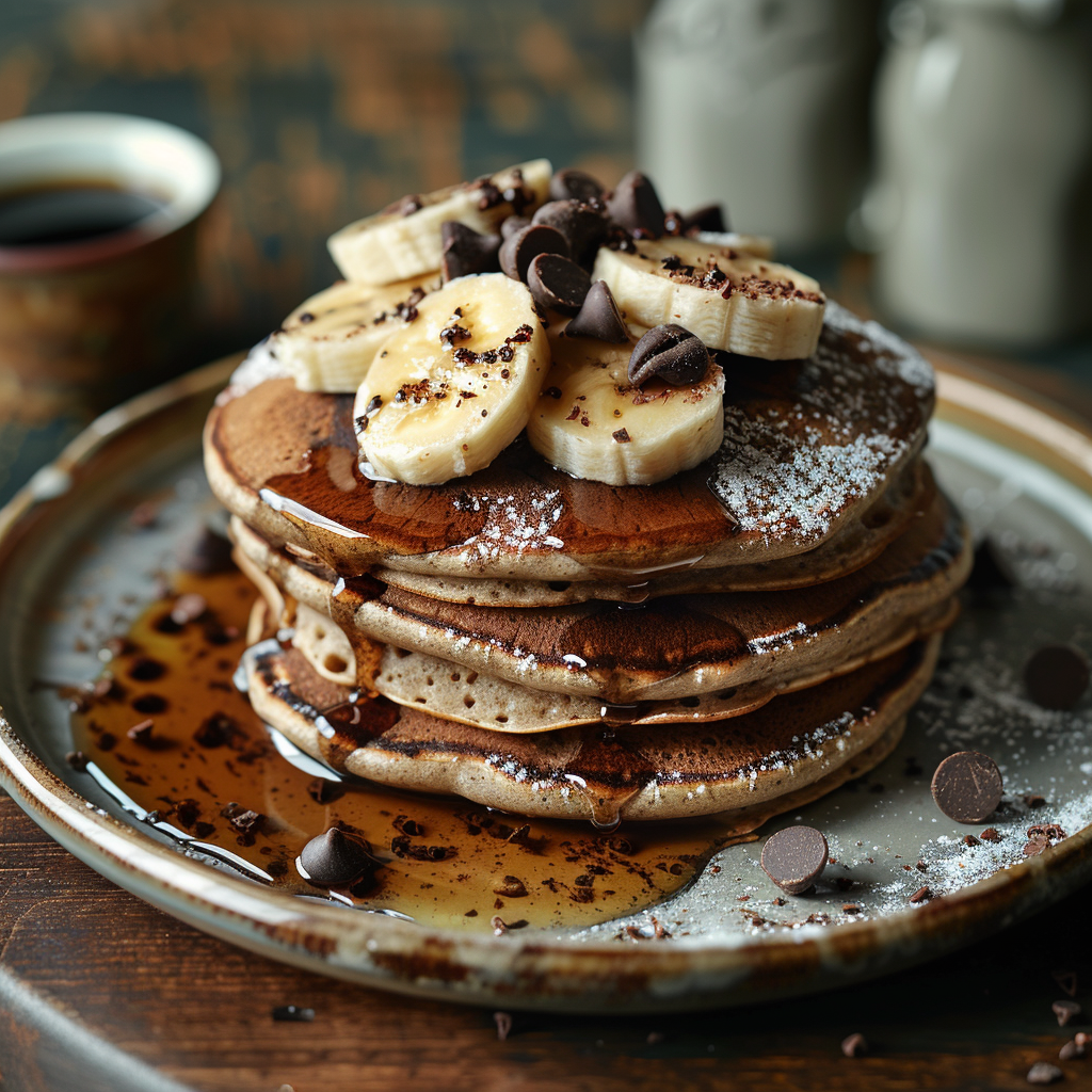 Pancakes banane‑chocolat
