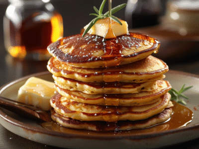 Pancakes fluffy au sirop d’érable : Recette facile et savoureuse