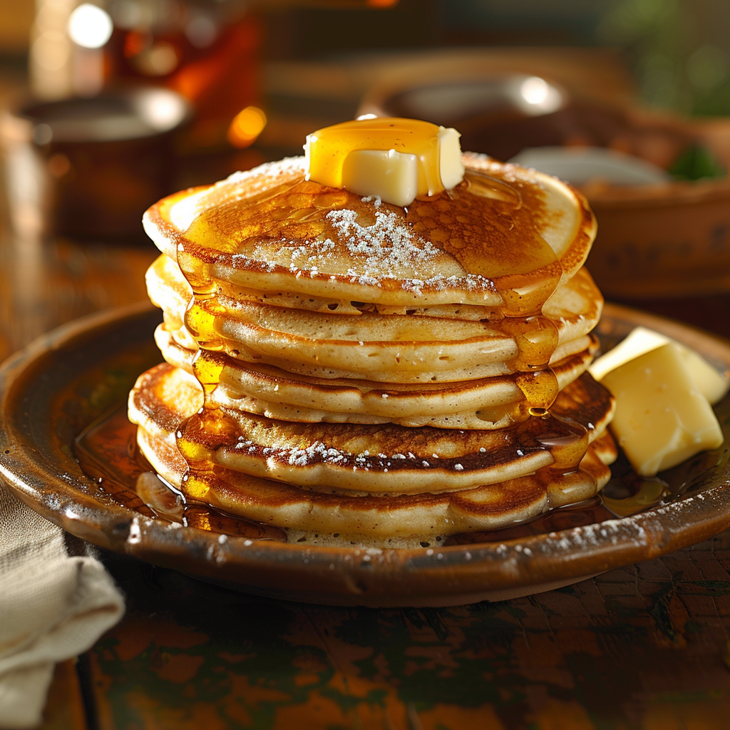 Pancakes fluffy au sirop d’érable
