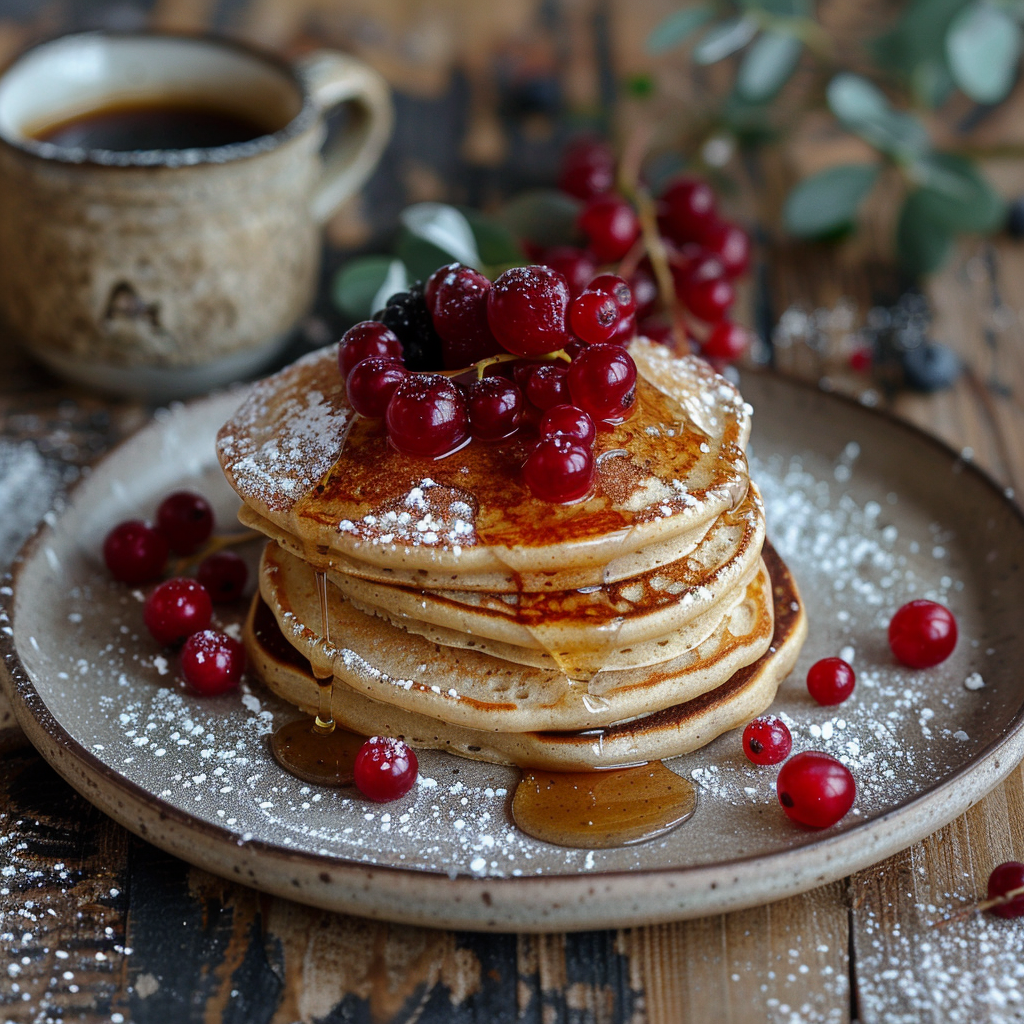 Pancakes vegan aux fruits rouges
