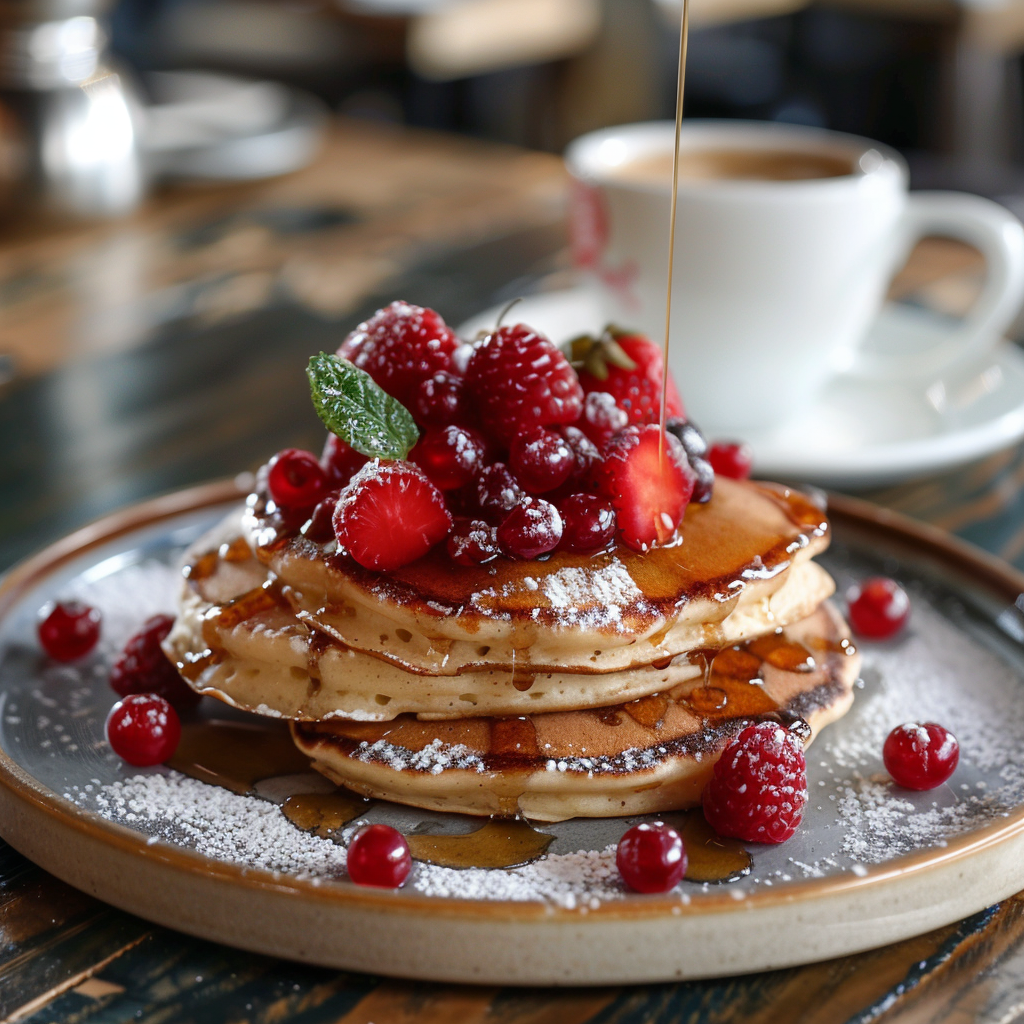 Pancakes vegan aux fruits rouges