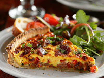 Quiche épicée au chorizo : Recette facile et savoureuse