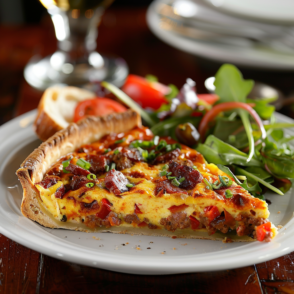 Quiche épicée au chorizo