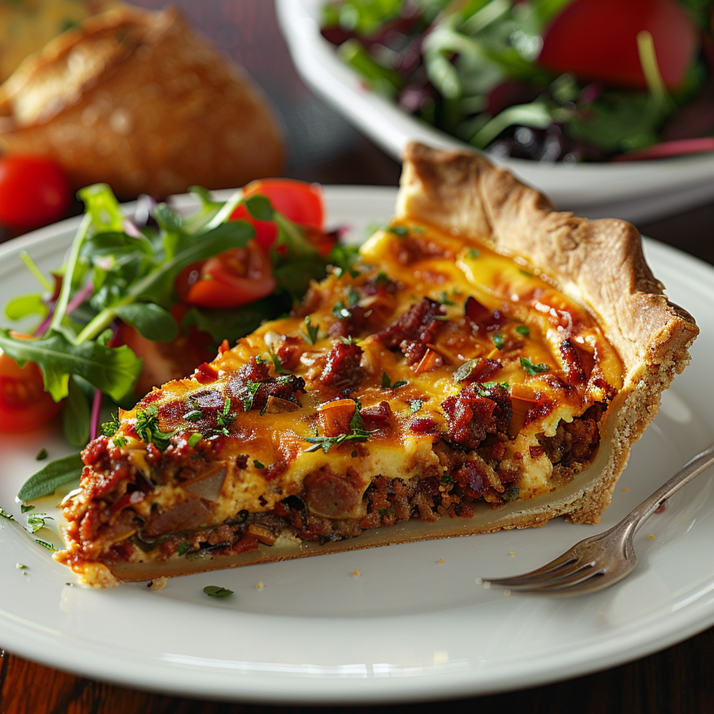 Quiche épicée au chorizo