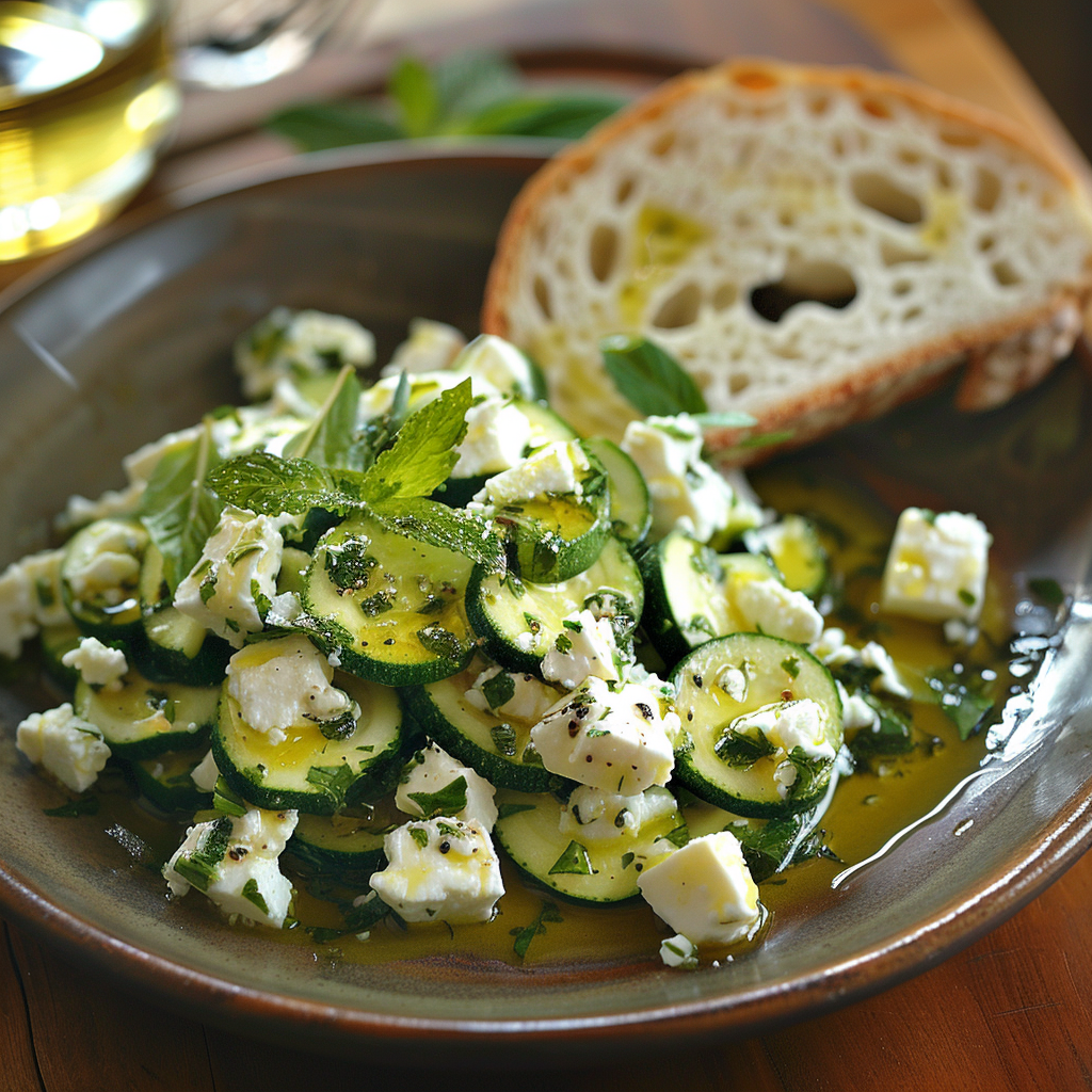 Salade courgette‑menthe‑feta