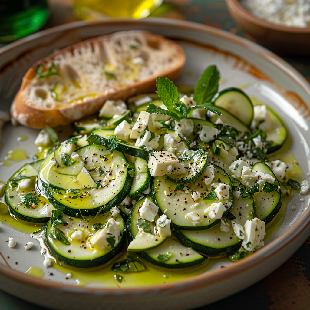 Salade courgette‑menthe‑feta