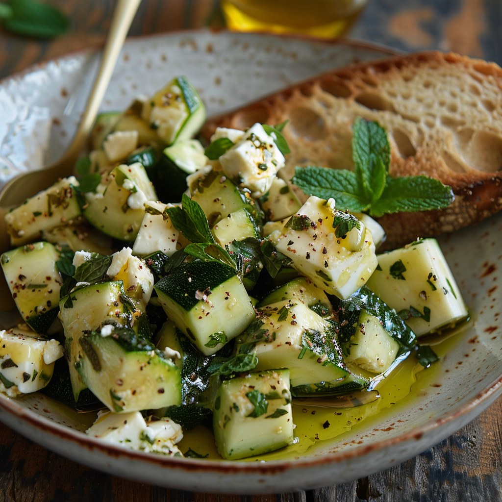 Salade courgette‑menthe‑feta