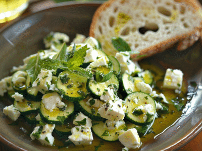 Salade courgette‑menthe‑feta : Recette facile et savoureuse