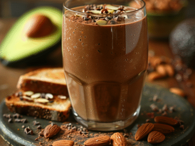 Smoothie avocat-cacao : Recette facile et savoureuse