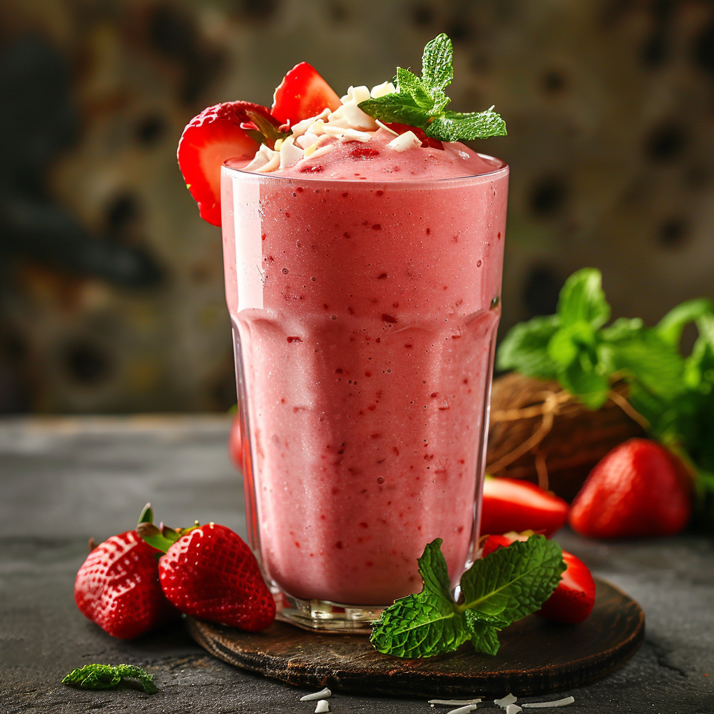 Smoothie fraise‑coco