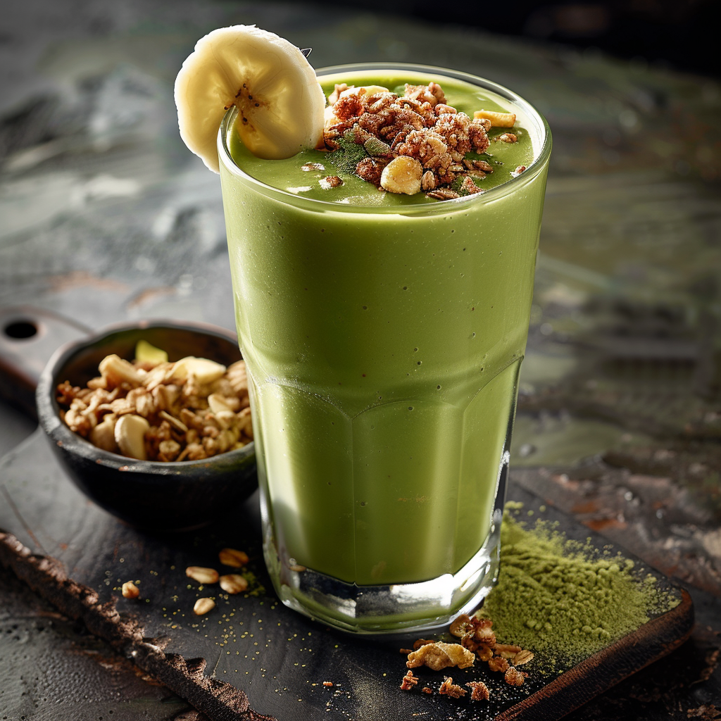 Smoothie matcha‑banane