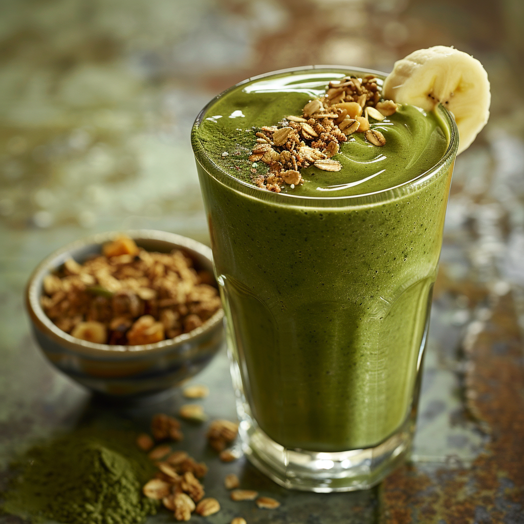 Smoothie matcha‑banane