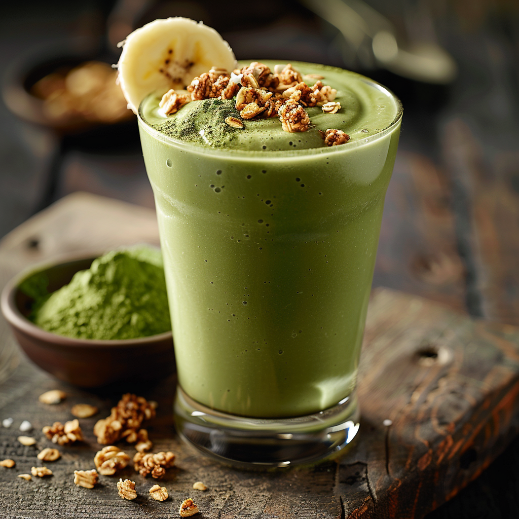 Smoothie matcha‑banane
