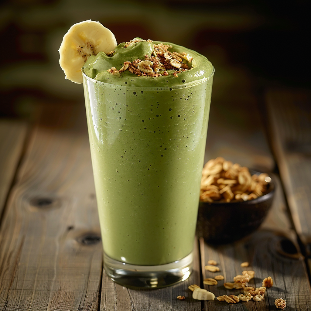 Smoothie matcha‑banane