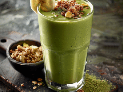 Smoothie matcha-banane : Recette facile et savoureuse