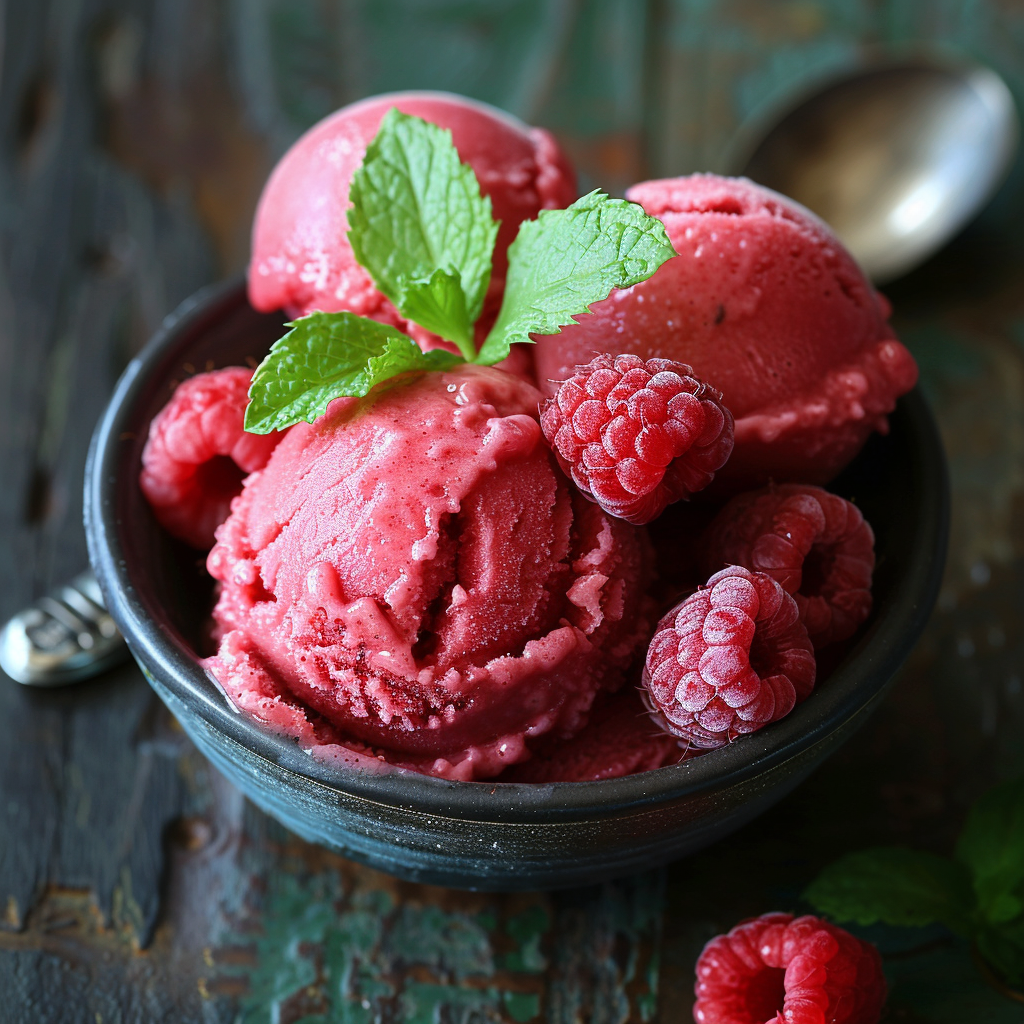 Sorbet framboise ultra léger : Recette facile et savoureuse 2 Sorbet framboise ultra léger